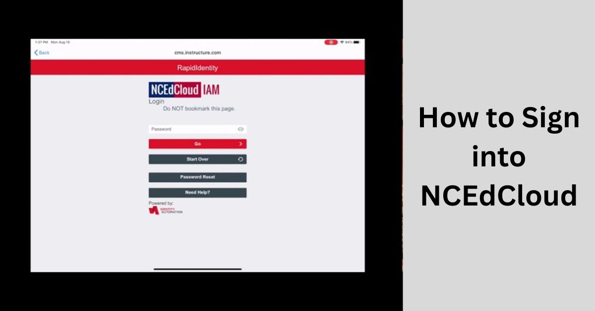 How to Sign into NCEdCloud