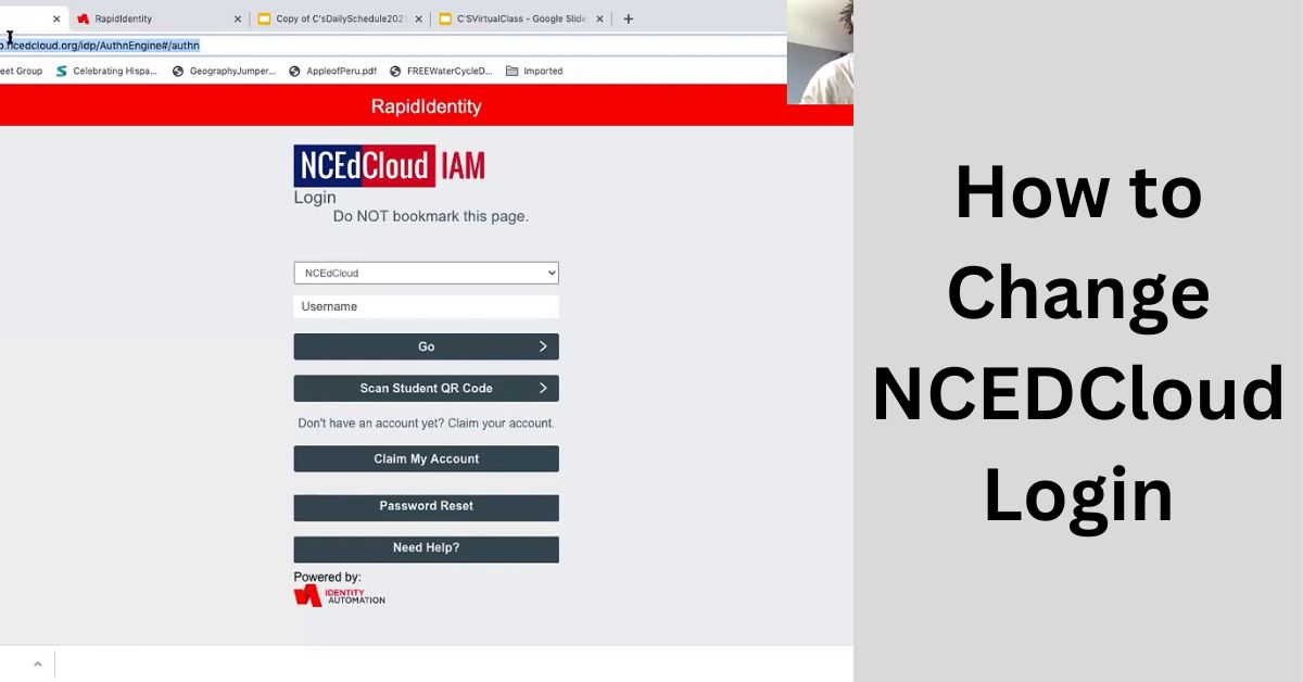 How to Change NCEDCloud Login